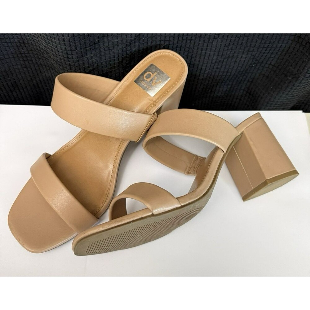 Dolce Vita sz. 10 TRYST Nude Dress Sandals Shoes 3" Heels Neutral Minimalist